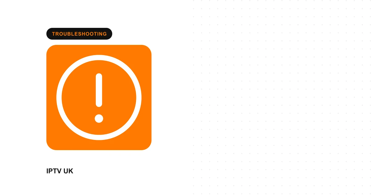 Alert icon representing troubleshooting common IPTV playback issues