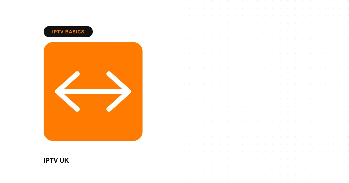 Two opposing arrows representing a comparison between IPTV and traditional TV
