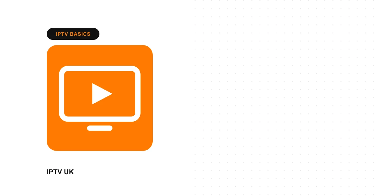 Television screen with a play icon representing internet-delivered IPTV streaming